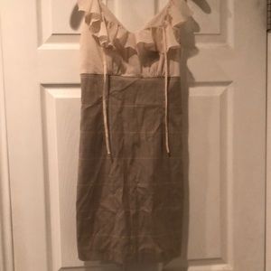 Rampage brand tan and brown work dress